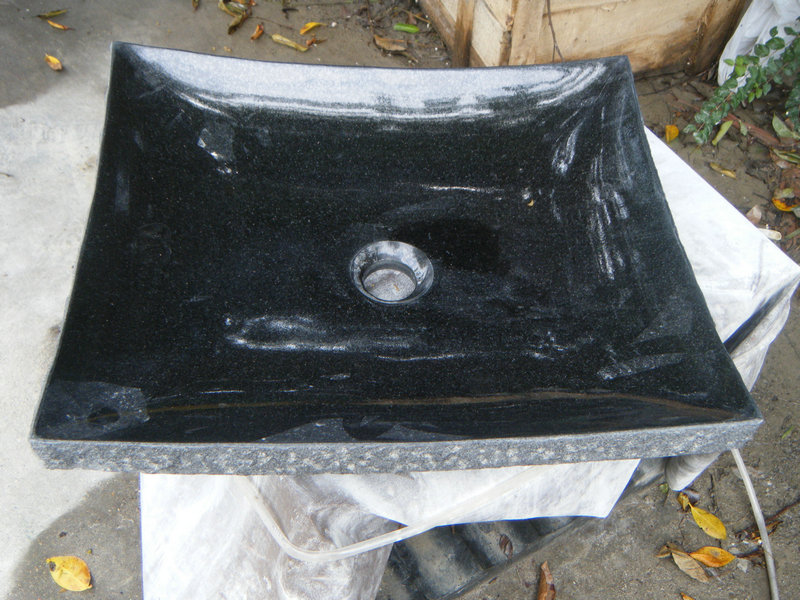 Black Granite Bathroom Vanity Sink