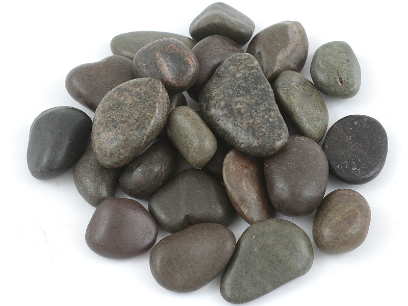 Green Color Natural River Pebble Stone