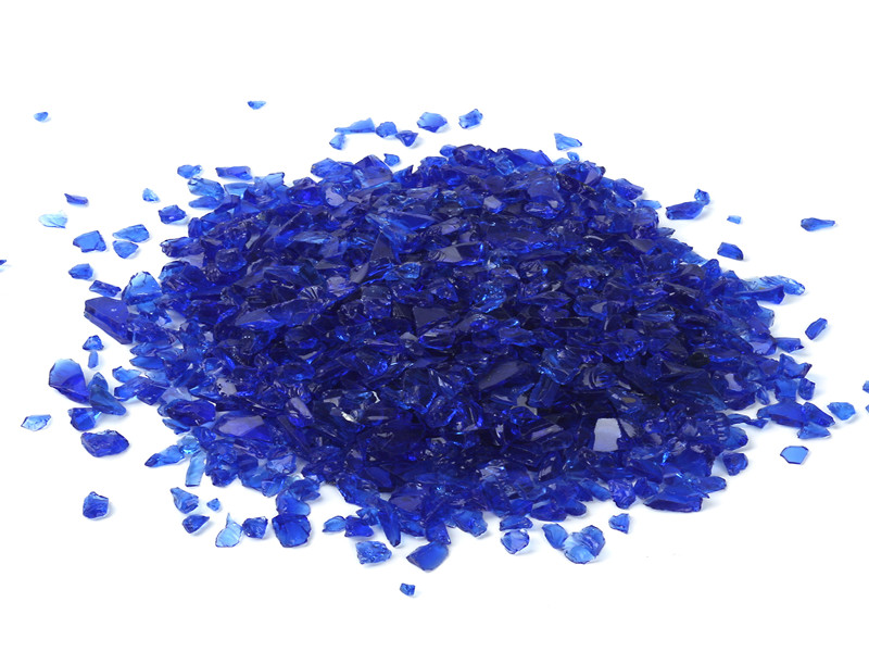 Decorative Cobalt Blue Fire Glass