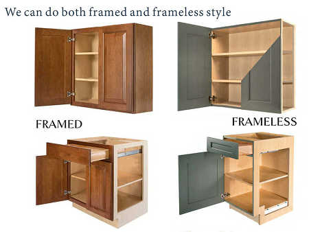 The Framed and Frameless Styles of Cabinets